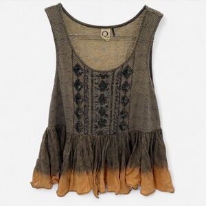 Anthropologie Akemi + Kin Beaded Ombré Peplum Tank Top